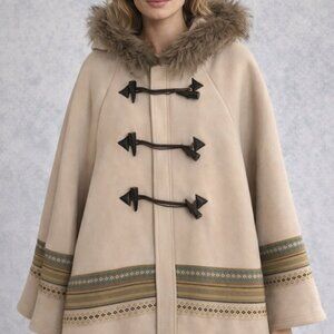 Koetic Friday Hooded Poncho Cape Coat